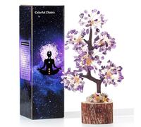 XIANNVXI Amethyst Crystal Tree Amethyst Tree of Life Purple Ornaments for The Home Decorations Purple Gifts for Women Unusual Ornament Housewarming Gifts
