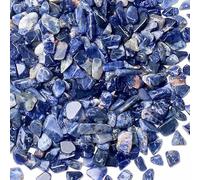 XIANNVXI Blue Sodalite Crystal Chips Blue Crystals Healing Crushed Stones Tumbled Crystal Bulk Gemstones Reiki Irregular Crushed Crystals 250g 0.55lbs