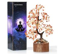 XIANNVXI Carnelian Crystal Tree Red Agate Carnelian Tree of Life Red Ornaments Decorations Money Tree Xmas Gifts