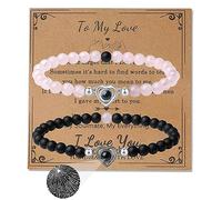 XIANNVXI Couples Bracelets His And Her Matching Bracelets For Couples 100 Languages I Love You Gifts Bracelets Jewelry, 6.5", Crystal Stone, no gemstone