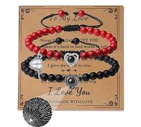 XIANNVXI Couples Bracelets His And Her Matching Bracelets For Couples 100 Languages I Love You Gifts Bracelets Jewelry, S, Crystal, no gemstone
