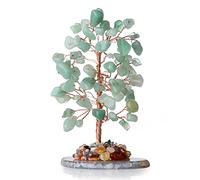XIANNVXI Green Aventurine Crystal Tree Healing Crystals Stones Tumbled Gemstones Tree Green Ornament for Living Room Reiki Crystal Gifts