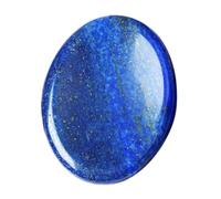 XIANNVXI Lapis Lazuli Worry Stone Polished Thumb Stone Healing Stone Gemstone Meditation Accessories Reiki Crystal Oval Stone for Anxiety Stress Relief Relaxation