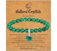 XIANNVXI Malachite Bracelet Green Bracelet for Women,Healing Bracelets for Women Heart Bracelet Ladies Bracelet,8mm Bead Bracelet,Womens Jewellery Gifts for Her