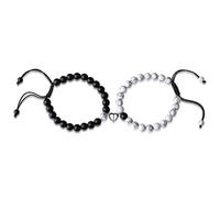 XIANNVXI Matching Bracelets for Couples His and Her Bracelets Forever Relationship Beads Beaded White Turquoise Stone Jewelry Gifts for Lover Boyfriend Girlfriend