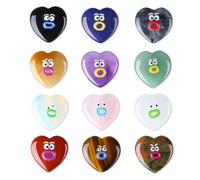 XIANNVXI Novelty Funny Emotion Healing Crystals Heart Rock 12 Pcs,Party Favours Bag Fillers Small Cool Weird Quirky Gift Stuff Birthday Present Women Stocking Filler Funny Desk Accessories Office Gift