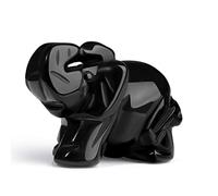 XIANNVXI Obsidian Crystal Elephant Ornament Elehphant Figurine Statue Black Ornament Decor 1.5" Cute Good Luck Gifts Black Room Decor