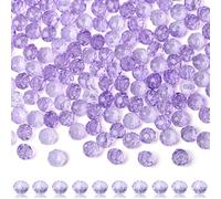 XIANNVXI Purple Glass Beads for Crafting 6mm Purple Beads for Jewellery Making 400pcs
