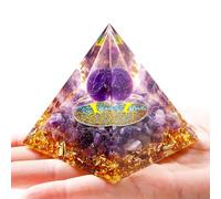 XIANNVXI Purple Healing Crystal Tower Orgonite Orgone Tower,Purple Amethyst Crystal Gifts for Women Men Gemstone with Tree of life Sign