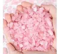 XIANNVXI Rose Quartz Crystal Chips Rose Quartz Stones Healing Crushed Stones Tumbled Crystal Bulk Gemstones Reiki Irregular Crushed Crystals 250g 0.55lbs