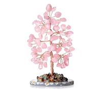 XIANNVXI Rose Quartz Crystal Tree Pink Healing Crystals Stones Tree Decor