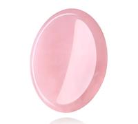 XIANNVXI Rose Quartz Crystal Worry Stone,Polished Thumb Stone for Anxiety Relief,Healing Gemstone Reiki Rose Quartz Crystal Oval Stone Meditation Accessories