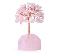 XIANNVXI Rose Quartz Tree Pink Crystal Tree of Life Ornament Reiki Healing Pink Room Decor Cherry Blossom Tree Japanese Decor Desk Ornament
