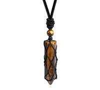 XIANNVXI Tiger Eye Necklace for Men Women Natural Crystal Gemstone Point Pendant Necklaces Reiki Spiritual Jewellery