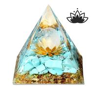XIANNVXI Turquoise Crystal Tower,Lotus Flower Tower,Orgonite Orgone Gemstone for Bring Luck Reiki Healing Crystal