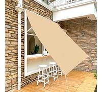 XIANPING Sun Shade Sail Rectangle 1M x 3.4M Weather-resistant Shade Cloth Block with Rope and Aluminium Eyelets for Pergola Backyard Garden Yard Patio, Cream Color, 22037