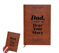 xianshi Dad I Want To Hear Your Story,Tell Me Your Story Dad,Story Leather Notebook,Braun,For Christmas,Dad Birthday,Father'S Day Gift