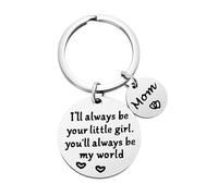 xianshi Mothers Day Gifts From Daughter,Mum Keyring,Mothers Day Gifts For Mummy,I'Ll Always Be Your Little Girl,You'Ll Always Be My World Keyring,Mum Gifts,Mum Birthday Gifts,Mum Christmas Gifts