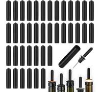 Xiansini 40Pcs Speed Pourer Caps,Black Rubber Liquor Pourers Dust Covers,Anti-Dust Durable PVC Caps,Speed Pour Spout Covers for Spirits Oil Pourer Tapered Spout Wine Oil Coffee Vinegar Jar Bottles