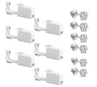 Xiansini Disposable Ear Piercing Kit 6PCS, Ear & Nose Piercing Gun Kit with 3/4/5mm Ear Studs, Safe No Pain Piercing Gun Tool for Women Men Girls Boys (Silver-1)