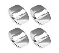 XIANTENG 4 Pcs Stainless Steel Strike Plate Shield for Audi Q5 8RB 2008-2017, Rustproof Door Lock Protector with 3M Adhesive Polished Interior Enhancement,Silver