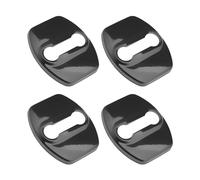 XIANTENG 4 Pcs Stainless Steel Strike Plate Shield for Chevrolet Spark M300 2009-2015, Rustproof Door Lock Protector with 3M Adhesive Polished Interior Enhancement,Black