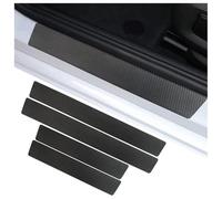 XIANTHKJDY 4 Pcs Carbon Fiber Car Door Sill Kick Plates,for Tesla Model Y Juniper 2025 2026 Scuff Non-Slip Pedal Protector Sticker, Styling Decoration Accessories