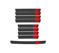 XIANTHKJDY 9 Pcs Carbon Fiber Car Door Sill Kick Plates,for Mercedes Benz EQ EQA 250 300 350 EQB 250 300 350 Scuff Non-Slip Pedal Protector Sticker, Styling Decoration Accessories,B
