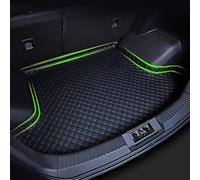 XIANTHKJDY Car Boot Liner, for Audi A6 S6 Avant e-tron 2024 2025 2026 Tailored Leather Boot Mat, Custom Fit Waterproof Boot Protector, Luxury Diamond Stitch Trunk Mat,A/Black