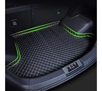 XIANTHKJDY Car Boot Liner, for Chery Omoda 5 C5 2022-2026 Tailored Leather Boot Mat, Custom Fit Waterproof Boot Protector, Luxury Diamond Stitch Trunk Mat,B/Black White