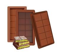 XIANTIAN Deep Silicone Chocolate Bar Mould - 3PCS Thick Reusable DIY Candy Making Tools