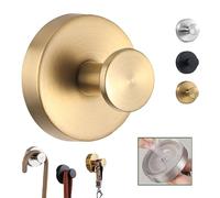 XIANTIAN Luxe Hold No-Drill Hooks,2024 Upgraded Stainless Steel Waterproof Hooks for Bathroom,Shower,Kitchen, Mirrors，andHeavy Duty Towel Holders (1, Gold)