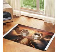 xianxia Fantasy Pet Feeding Mat-Waterproof & Non-Slip Dog and Cat Food Mat-No Stains Quick Dry Dog Water Dispenser Mat