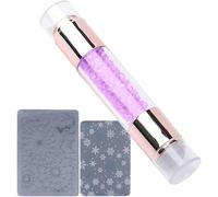 XIANYISS Double-Ended Nail Art Stamping Kit with Stencils and Tools for DIY Nail Designs, Ideal for Manicure Enthusiasts and Beginners