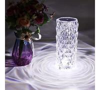 xiao Crystal Led Lamp, Crystal Diamond Table Lamp 3-Color Changing Touch Control Bedside Lamp with USB Cable Bedside Lamp,Party Dinner Decor Creative Lights. (G)