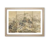 Xiao He Chases Han Xin by Yosa Buson Framed Print | A2 Oak Framed Wall Art | Ready to Hang | Modern Nature Picture | Living Room Bedroom Lounge Office