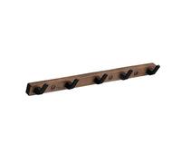 Xiao Hua 1 Piece Household no Need for Punching The Black Walnut Hook, Coat,Clothes, Bedroom, Fitting Room,Wall Decoration (Brown, 5 Hooks)