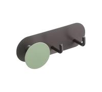 Xiao Hua 1 Piece, Strong Adhesive, no Need to Drill Holes, Kitchen and Bathroom Door, Attached to The Wall Without Any Marks,Load-Bearing Hook (Gray Green, Three Hooks)