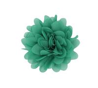 Xiao Hua 10Pcs Handmade Chiffon Flowers Chiffon Fabric Flowers for Embellishments,DIY Headbands Flower Accessories Flower Headband-Dark Green