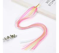 XIAO HUA 40Pcs Colorful Hair Strings For Braids Gradient Color Hair Rope Band Hair Wrap String Hair Ribbons Rainbow Braiding Hair Tie Hair Accessories,C03