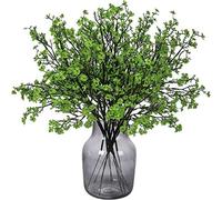 Xiao Hua Artificial Flowers 6 Pack European Fake Silk Plant Decoration Wedding Party Decoration Bouquet Real Touch DIY Home Garden (Green)