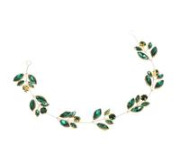 XIAO HUA Bridal Flower Wedding Hair Pins Crystal Pearl Hair Combs Clips Headpiece Gold Wedding Hair Accessories Jewelry with Rhinestone for Brides Bridesmaids Women (Green) Q8