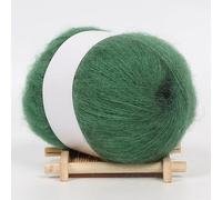 XIAO HUA - Dark Green Scarf Yarn, 1 roll Premium Made of 30% Mohair & 70% Wool, Soft Warm Yarn Ideal for Crocheting Knitting, Perfect for DIY Scarves Hats Gloves