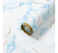 Xiao Hua flowers, gifts, gift box packaging paper, gold edged marble waterproof matte paper packaging paper (blue)