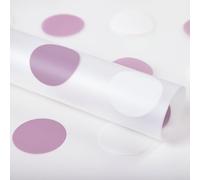 Xiao Hua gifts, flowers, gift box packaging paper, waterproof semi transparent large polka dot flower packaging paper (purple)