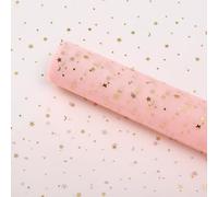 Xiao Hua hot gold glitter, starry moon gauze, flower bag, flower shop, floral materials, durable and not easily broken, starry moon decoration (light pink)