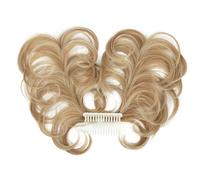 Xiao Hua Messy Bun Hair Piece Side Comb Clip in Hair Bun Hairpiece for Women Short Natural Straight Versatile Adjustable Styles Easy Hair pieces ，Beach Blonde