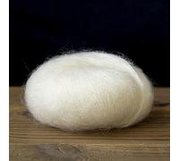 XIAO HUA Mohair Soft Yarn for Crocheting, White 1 roll, DIY Perfect for Handcraft Projects, Gentle on Hands, Suitable for Beginners & Experienced Crocheters, Ideal for Making Scarves, Hats