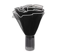 Xiao Hua pearl edge wave gauze flower packaging paper material yarn bouquet pleated wave gauze wrapped flower mesh floral art 4 meters long (black)