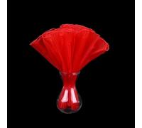 Xiao Hua plain edge wave yarn flower packaging paper material yarn bouquet pleated wave yarn wrapped flower net yarn floral art 4 meters long (red)